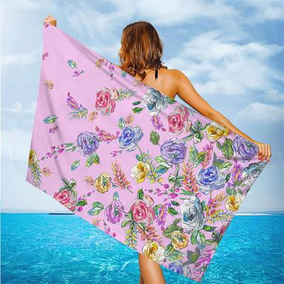 Quick-Dry Beach & Yoga Microfiber Towel Beach Sand-Free Yoga Travel Compact Super Absorbent Gym Perfect for Camping Water Sports 